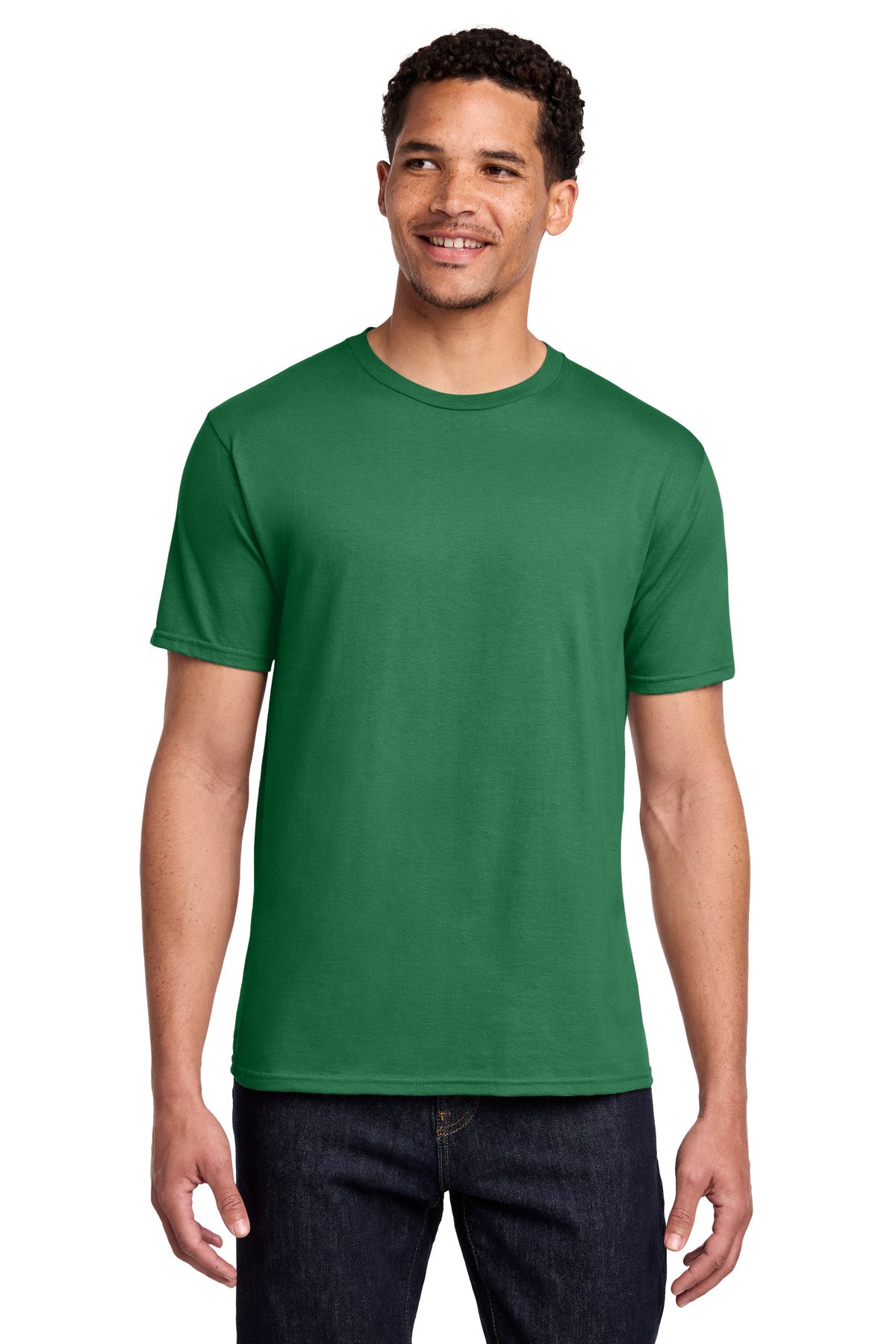 Custom Embroidered Port & Co T-Shirts  in Athletic Kelly