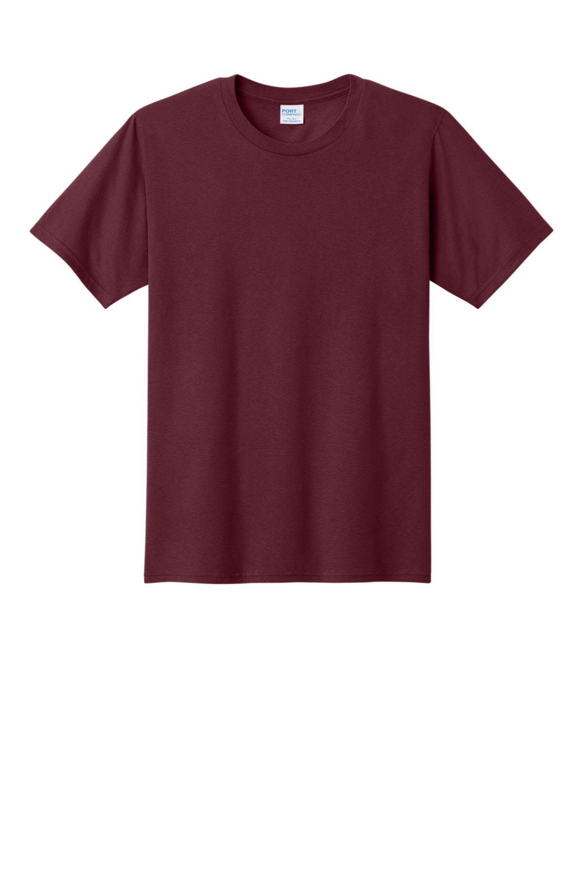 Custom Embroidered Port & Co T-Shirts  in Athletic Maroon