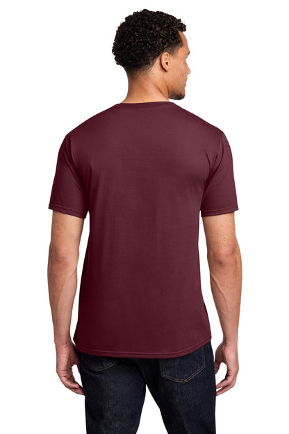 Custom Embroidered Port & Co T-Shirts  in Athletic Maroon