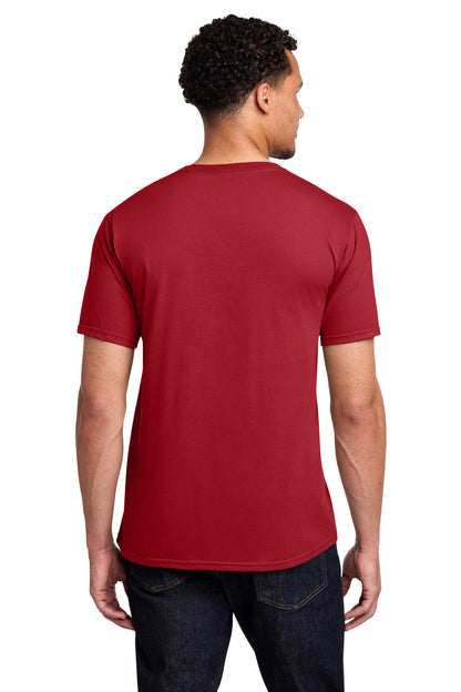 Custom Embroidered Port & Co T-Shirts  in Athletic Red