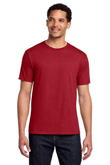 Custom Embroidered Port & Co T-Shirts  in Athletic Red