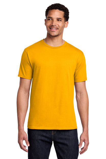 Custom Embroidered Port & Co T-Shirts  in Bright Gold