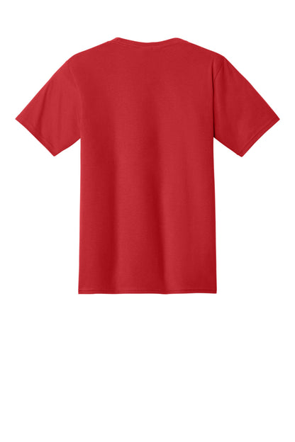 Custom Embroidered Port & Co T-Shirts  in Bright Red