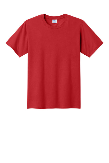 Custom Embroidered Port & Co T-Shirts  in Bright Red