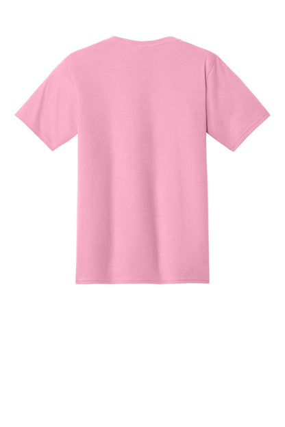 Custom Embroidered Port & Co T-Shirts  in Candy Pink
