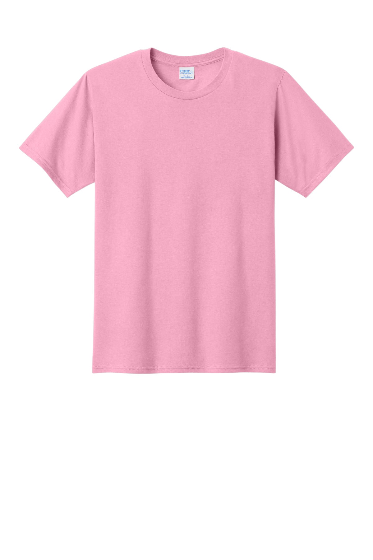 Custom Embroidered Port & Co T-Shirts  in Candy Pink