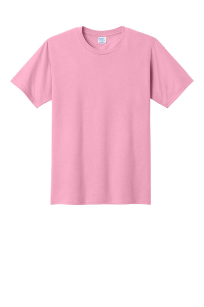 Custom Embroidered Port & Co T-Shirts  in Candy Pink