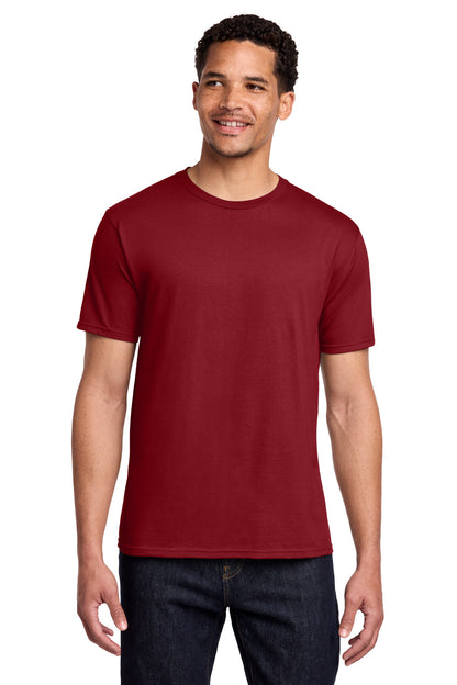 Custom Embroidered Port & Co T-Shirts  in Cardinal Red