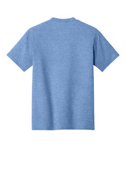 Custom Embroidered Port & Co T-Shirts  in Carolina Blue Heather