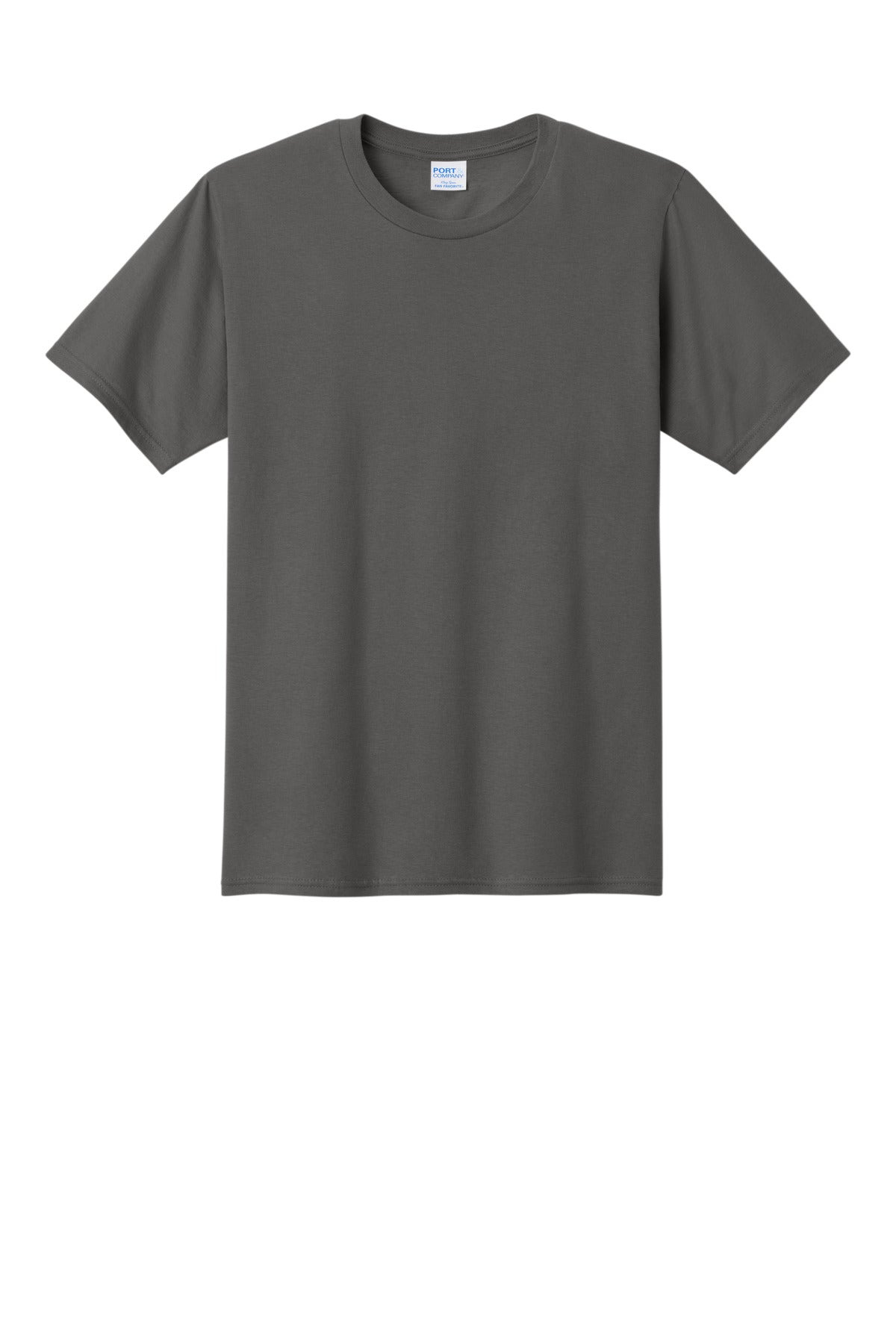 Custom Embroidered Port & Co T-Shirts  in Charcoal
