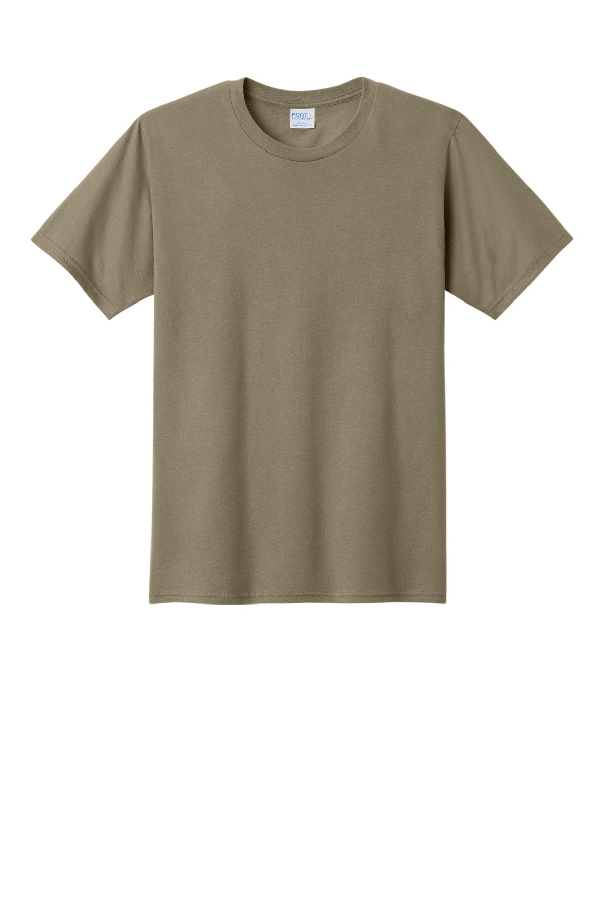 Custom Embroidered Port & Co T-Shirts  in Coyote Brown