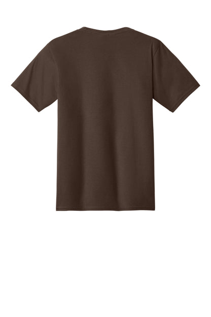 Custom Embroidered Port & Co T-Shirts  in Dark Chocolate Brown