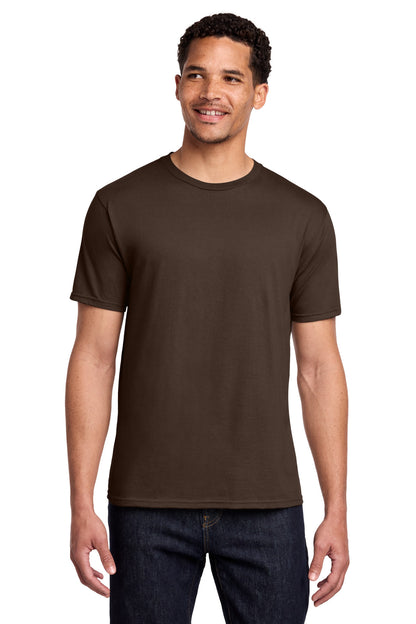 Custom Embroidered Port & Co T-Shirts  in Dark Chocolate Brown