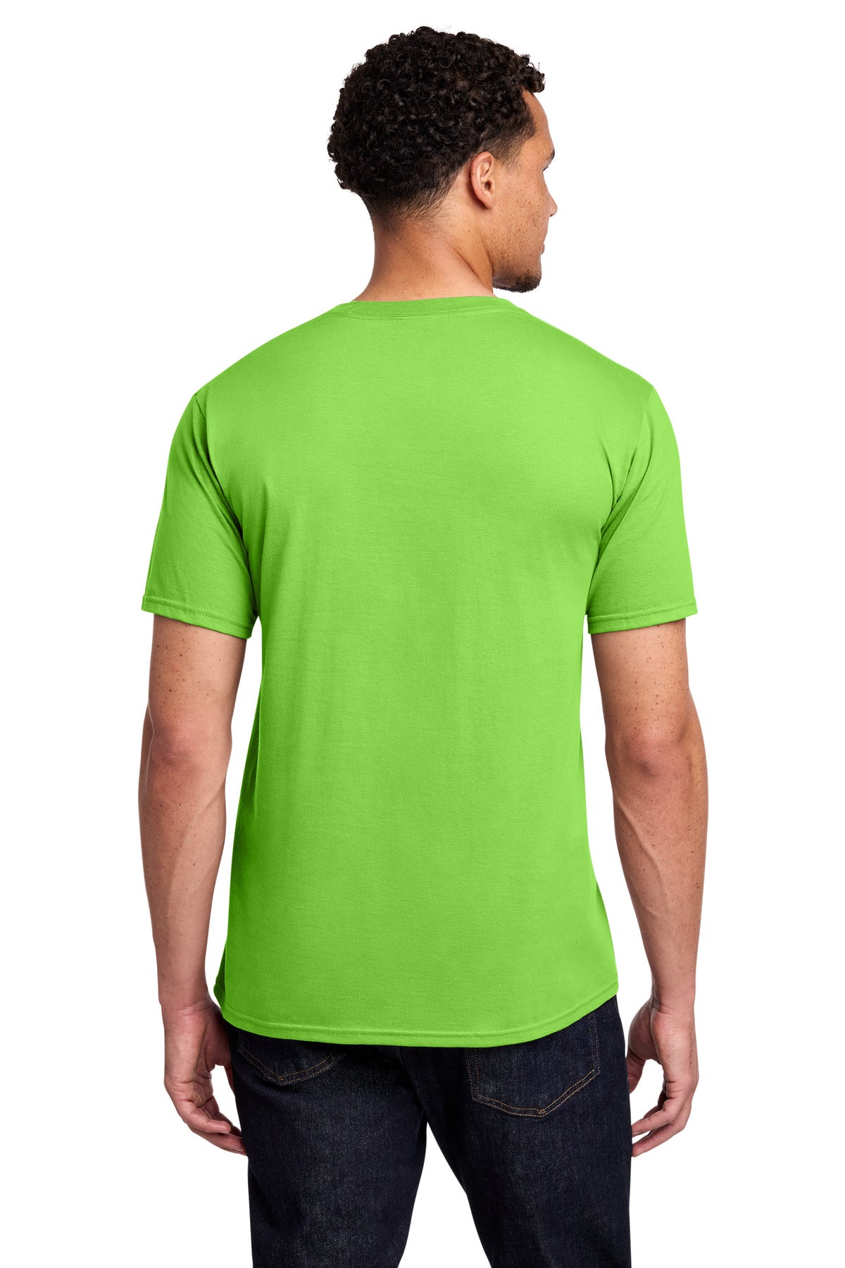 Custom Embroidered Port & Co T-Shirts  in Flash Green