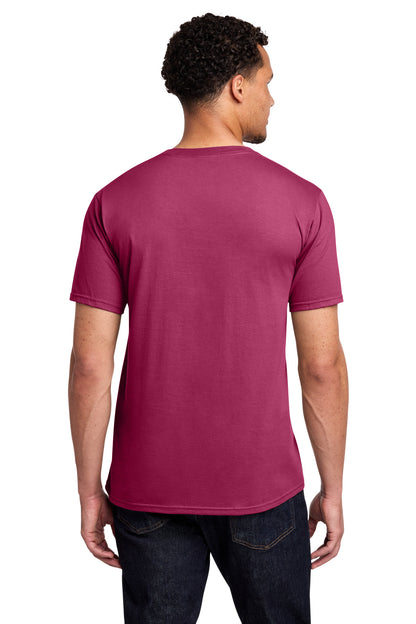 Custom Embroidered Port & Co T-Shirts  in Flush Pink