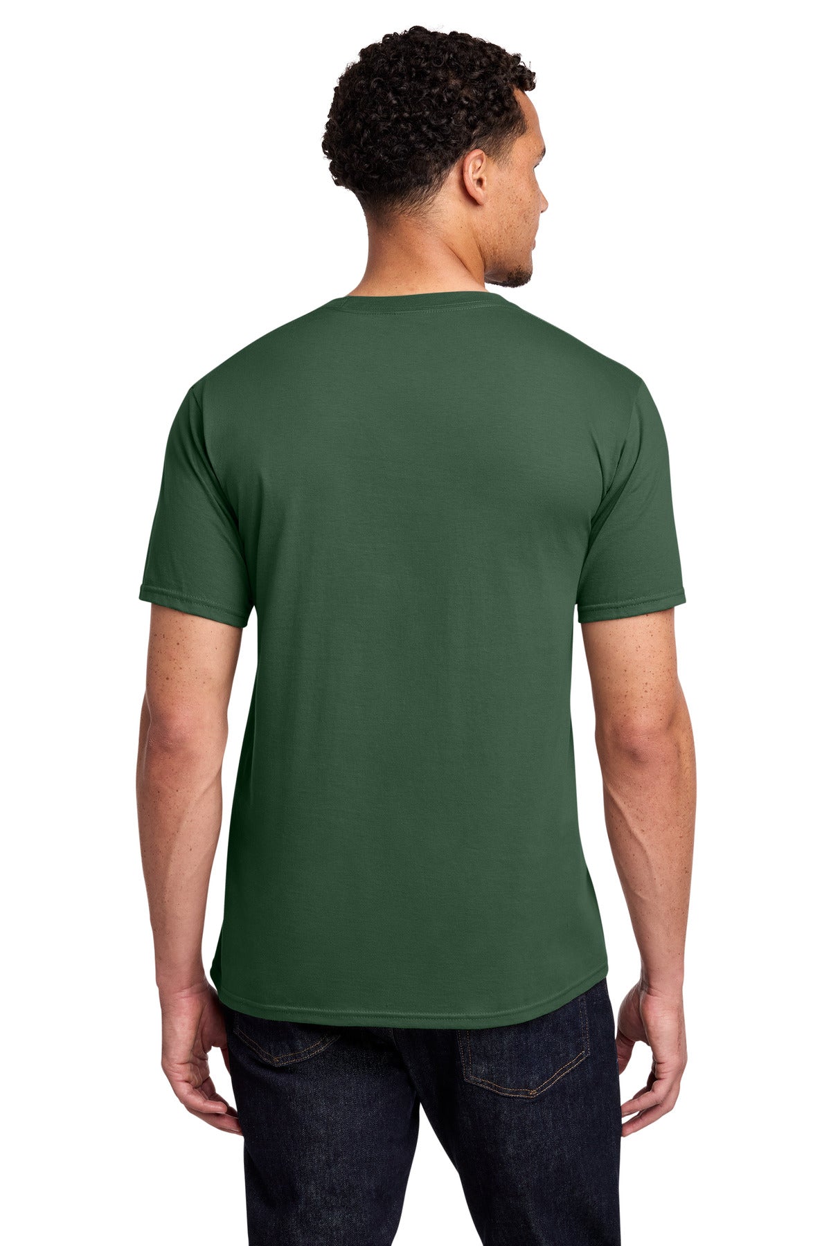 Custom Embroidered Port & Co T-Shirts  in Forest Green