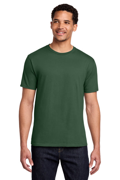 Custom Embroidered Port & Co T-Shirts  in Forest Green
