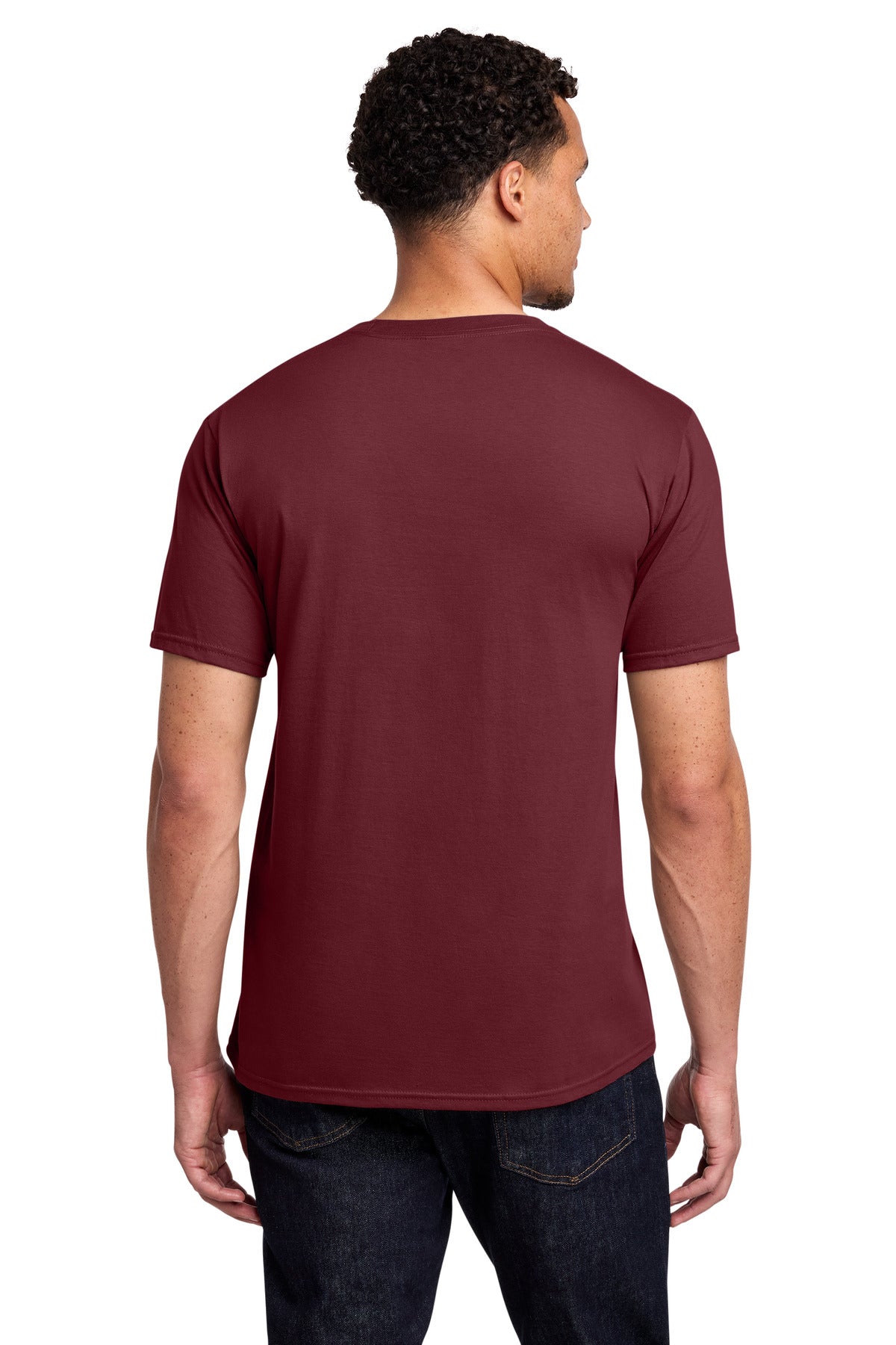 Custom Embroidered Port & Co T-Shirts  in Garnet