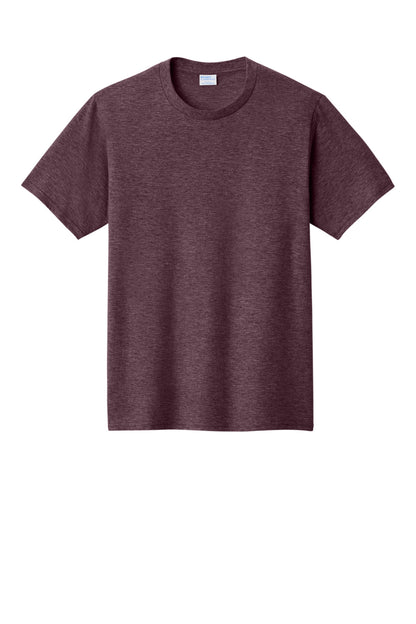 Custom Embroidered Port & Co T-Shirts  in Heather Athletic Maroon