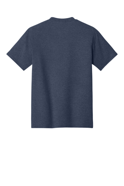 Custom Embroidered Port & Co T-Shirts  in Heather Navy