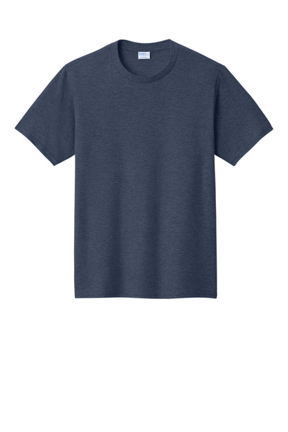 Custom Embroidered Port & Co T-Shirts  in Heather Navy