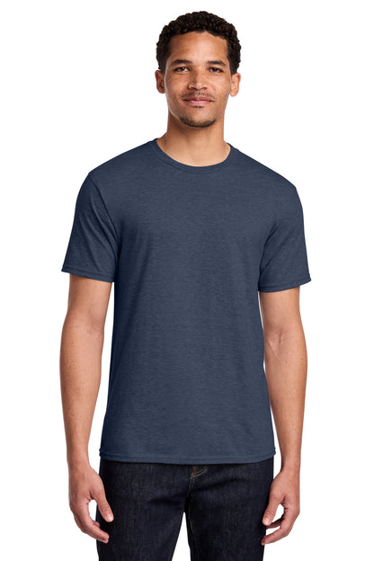 Custom Embroidered Port & Co T-Shirts  in Heather Navy