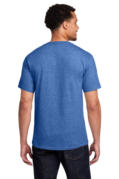 Custom Embroidered Port & Co T-Shirts  in Heather Royal