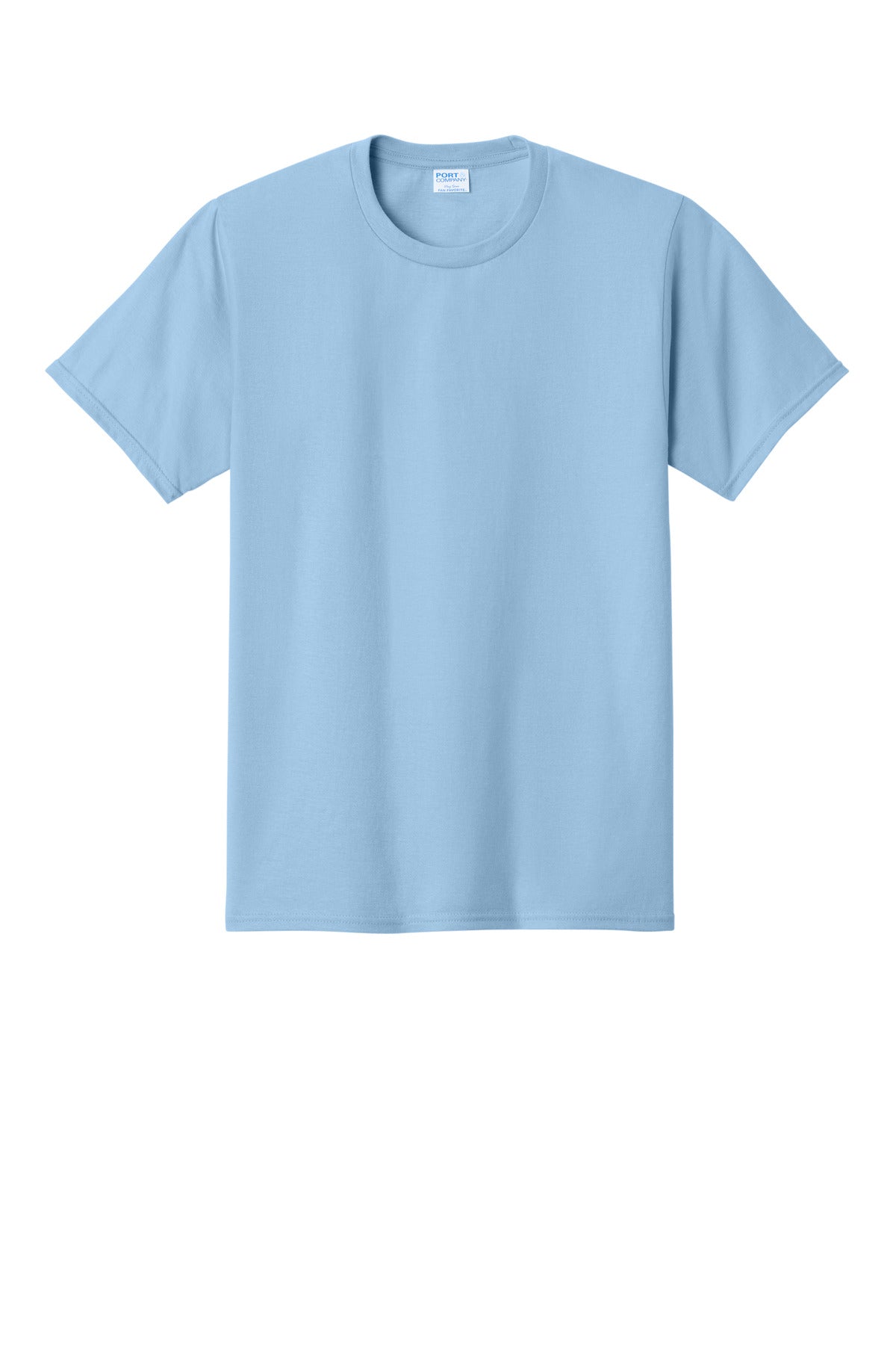 Custom Embroidered Port & Co T-Shirts  in Light Blue