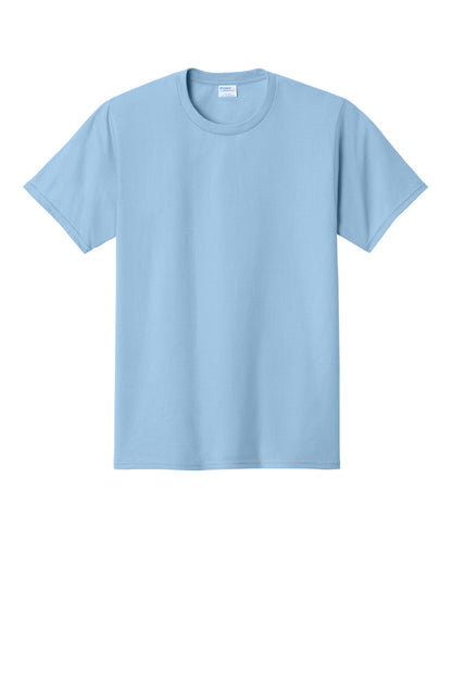 Custom Embroidered Port & Co T-Shirts  in Light Blue