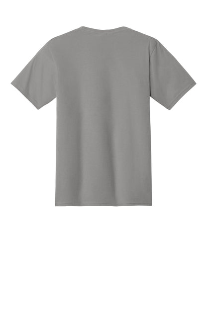 Custom Embroidered Port & Co T-Shirts  in Medium Grey