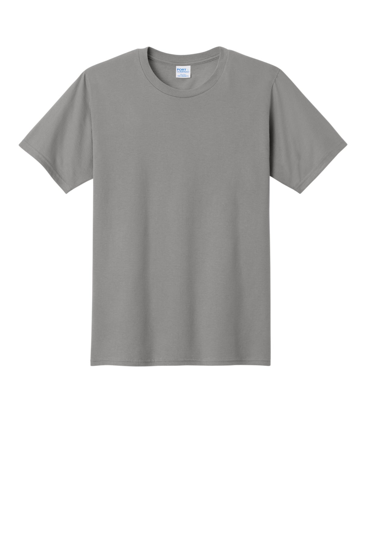 Custom Embroidered Port & Co T-Shirts  in Medium Grey