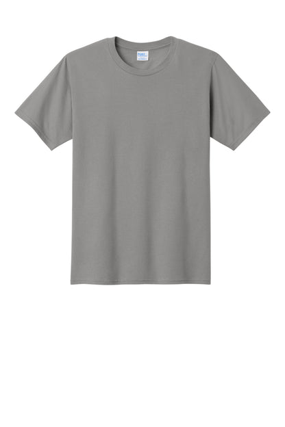 Custom Embroidered Port & Co T-Shirts  in Medium Grey