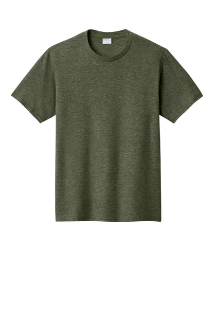 Custom Embroidered Port & Co T-Shirts  in Military Green Heather