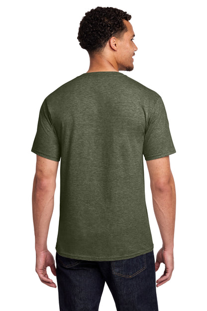 Custom Embroidered Port & Co T-Shirts  in Military Green Heather