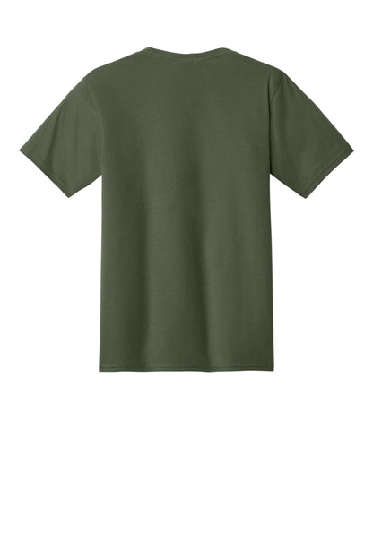 Custom Embroidered Port & Co T-Shirts  in Olive
