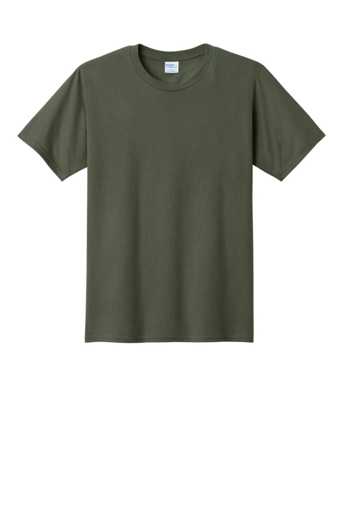 Custom Embroidered Port & Co T-Shirts  in Olive