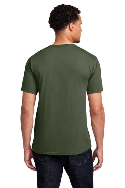 Custom Embroidered Port & Co T-Shirts  in Olive