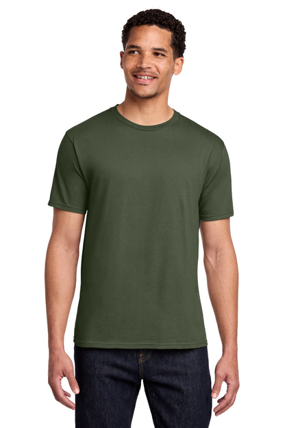Custom Embroidered Port & Co T-Shirts  in Olive