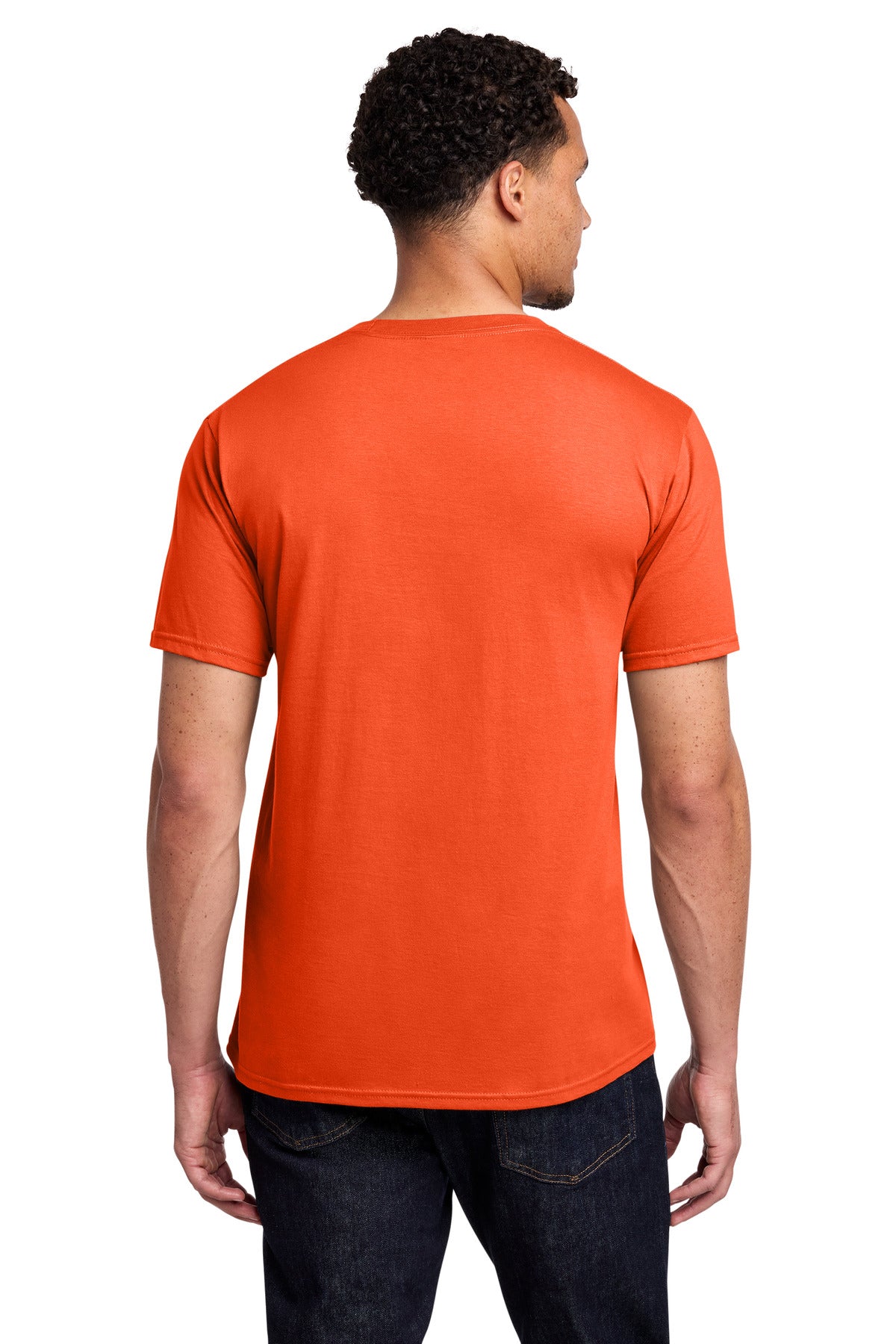 Custom Embroidered Port & Co T-Shirts  in Orange