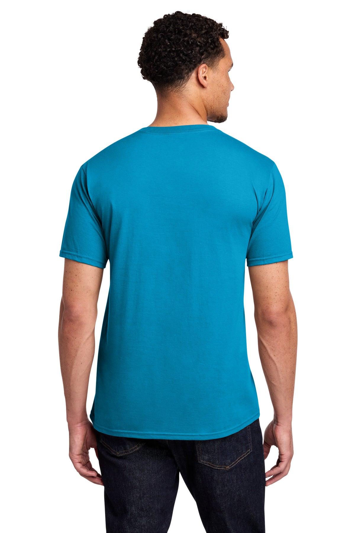 Custom Embroidered Port & Co T-Shirts  in Sapphire