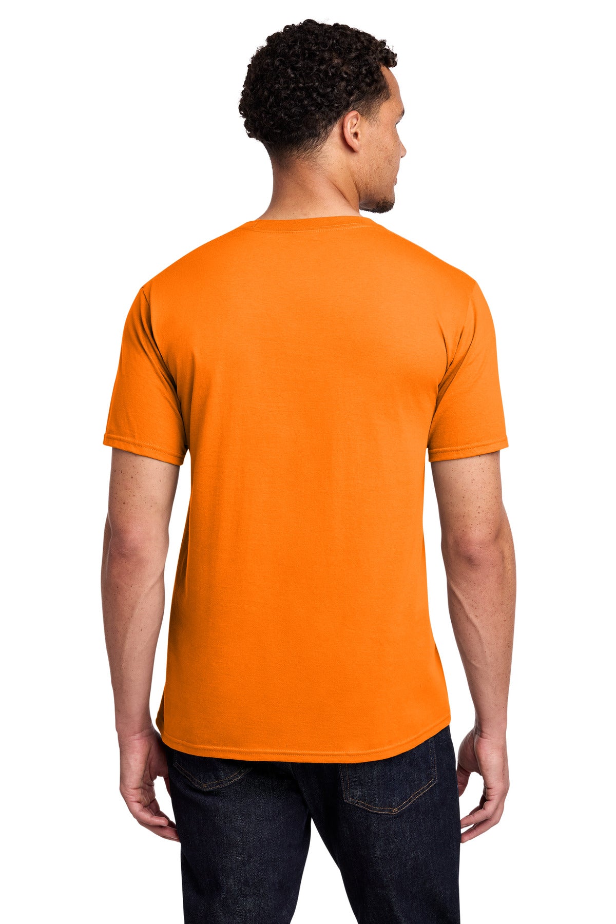 Custom Embroidered Port & Co T-Shirts  in Tennessee Orange