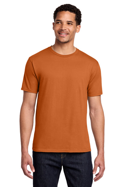 Custom Embroidered Port & Co T-Shirts  in Texas Orange
