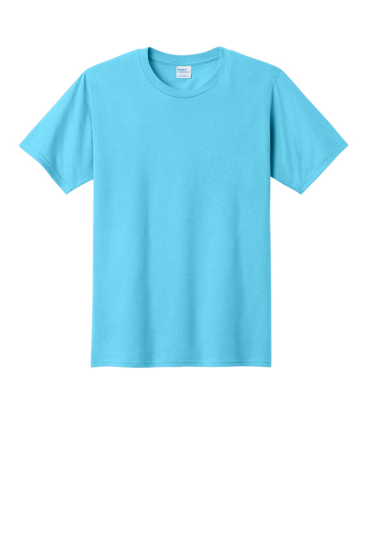 Custom Embroidered Port & Co T-Shirts  in Tidal Wave