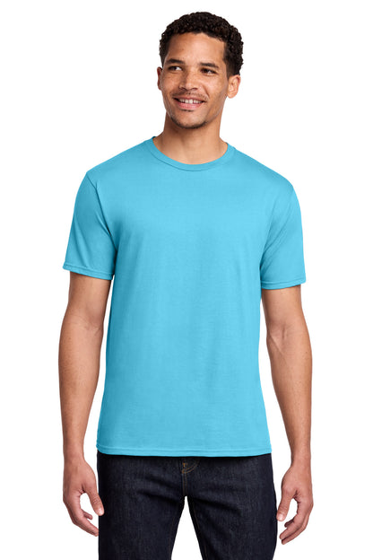Custom Embroidered Port & Co T-Shirts  in Tidal Wave
