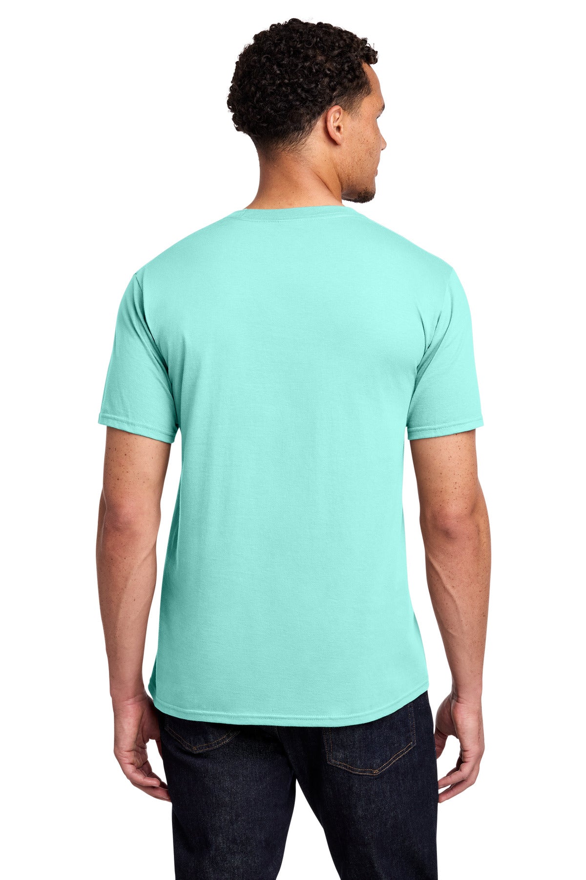 Custom Embroidered Port & Co T-Shirts  in True Celadon
