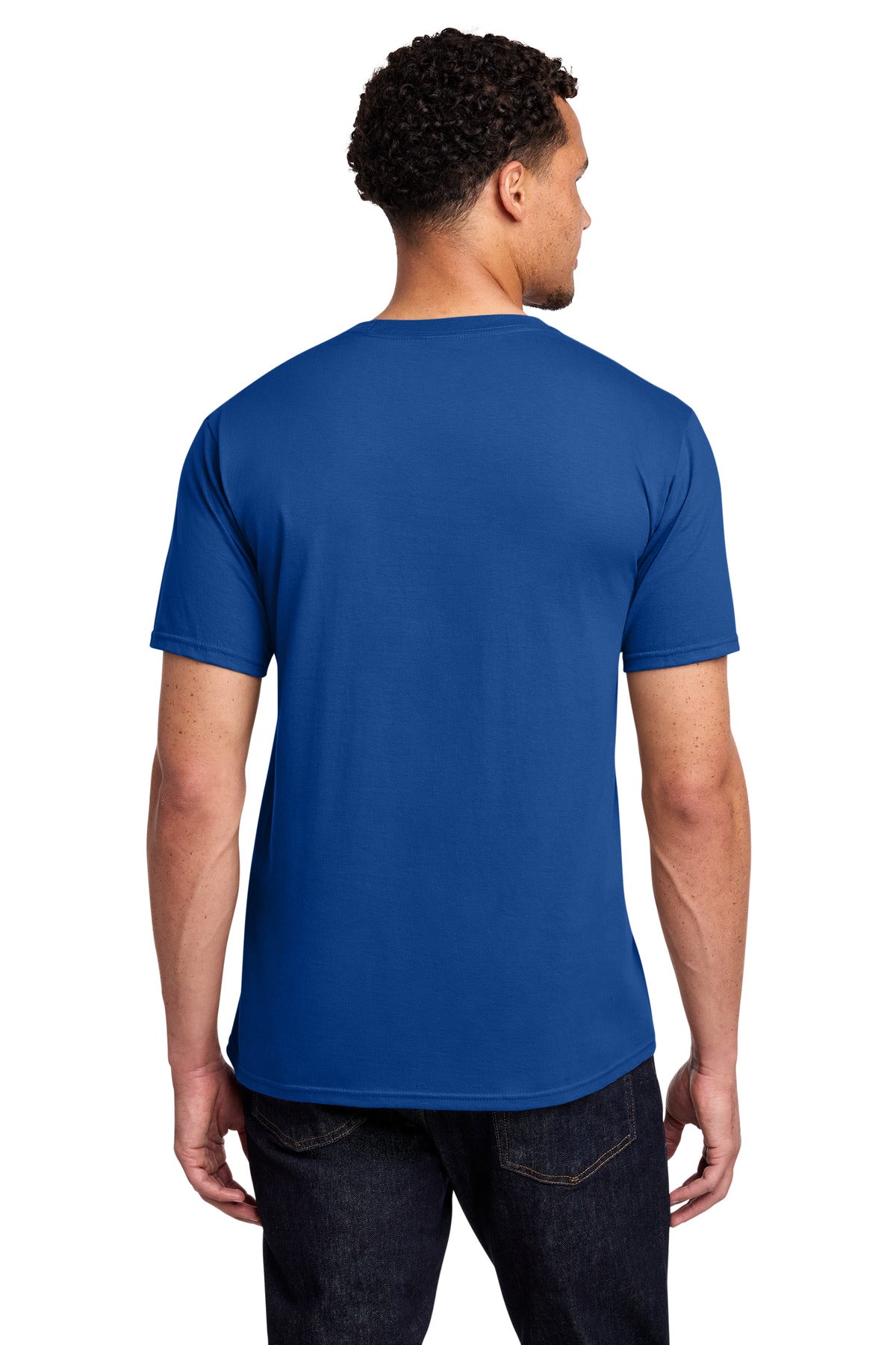 Custom Embroidered Port & Co T-Shirts  in True Royal