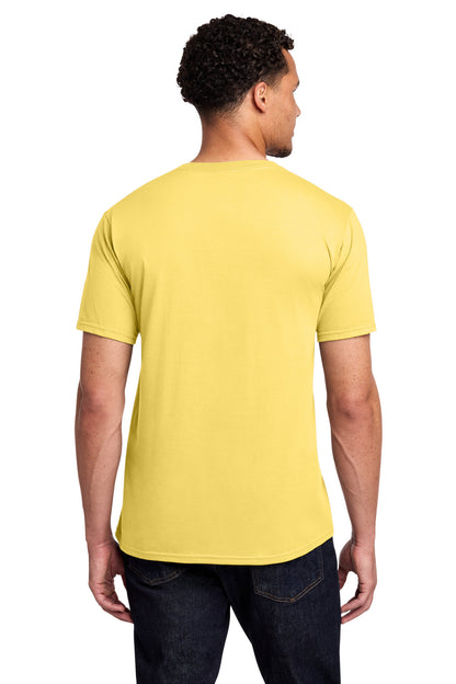 Custom Embroidered Port & Co T-Shirts  in Yellow