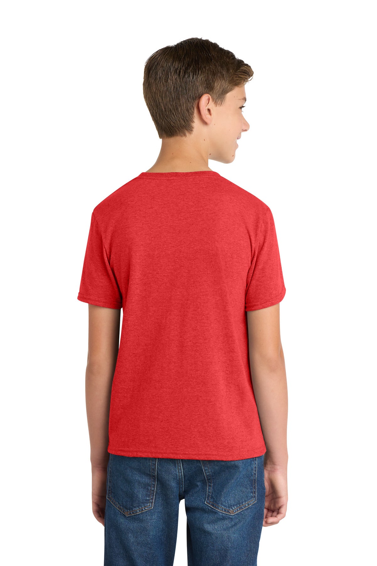 Custom Embroidered Port & Co Clothing in Bright Red Heather