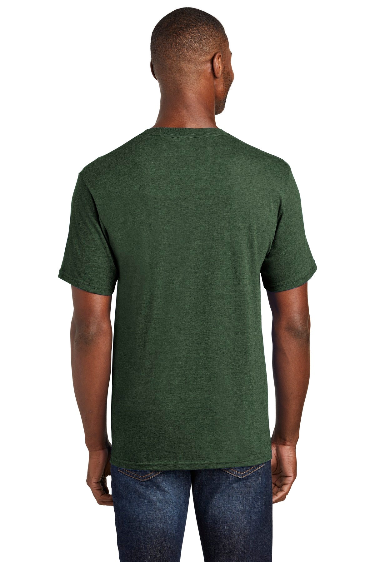 Custom Embroidered Port & Company  Fan Favorite  Blend Tee. PC455,Forest Green Heather