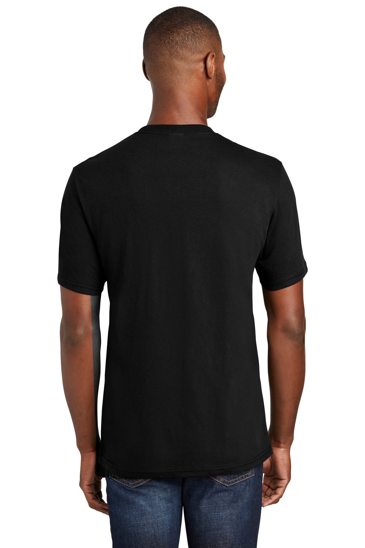 Custom Embroidered Port & Company  Fan Favorite  Blend Tee. PC455,Jet Black